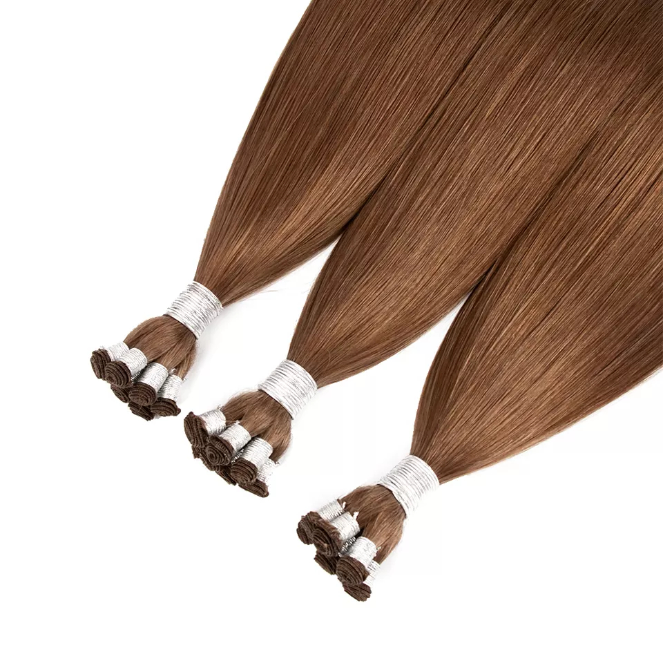 High Quality European Hand Tied Weft Hair Extension Remy Hair Extensions